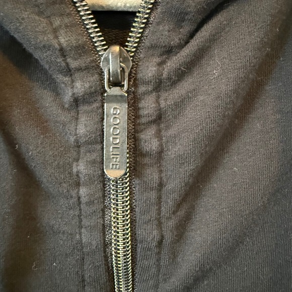 GOODLIFE Womens Full Zip Hoodie Black Size M Cotton Spandex Blend Made USA - Picture 7 of 14